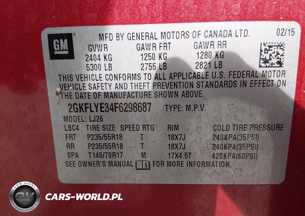 2015 GMC Terrain Slt-2 VIN:2GKFLYE34F6298687 - 9
