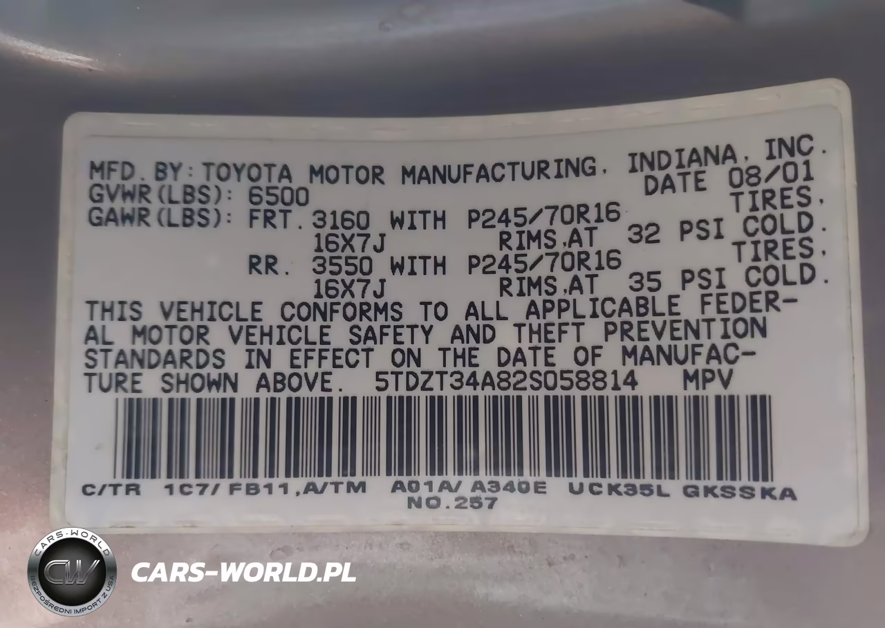 2002 Toyota Sequoia Sr5 V8 VIN:5TDZT34A82S058814 - 9