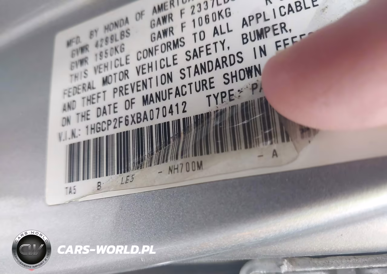 2011 Honda Accord 2.4 Se VIN:1HGCP2F6XBA070412 - 9