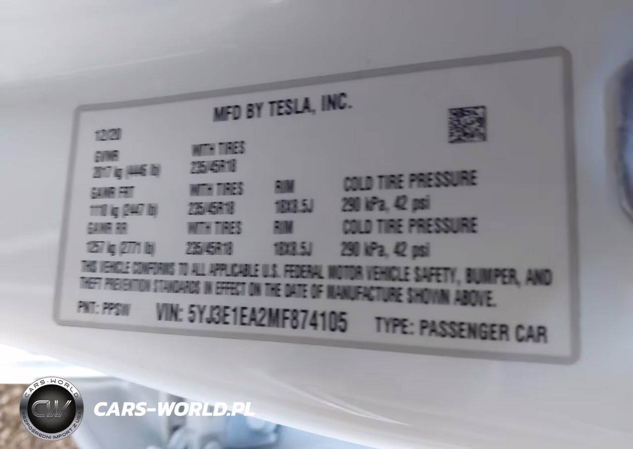2021 Tesla Model 3 Standard Range Plus Rear-Wheel Drive VIN:5YJ3E1EA2MF874105 - 9
