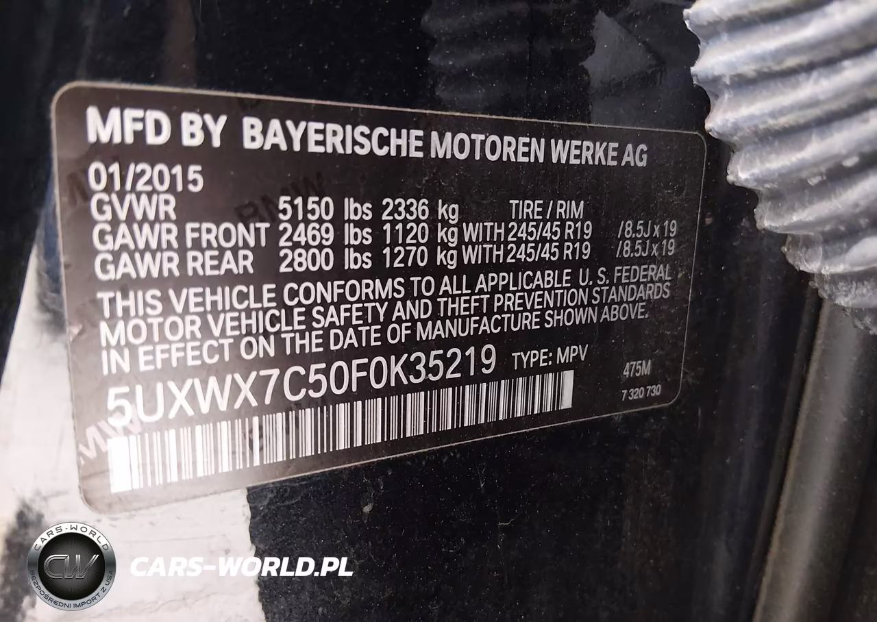 2015 BMW X3 xDrive35I VIN:5UXWX7C50F0K35219 - 9