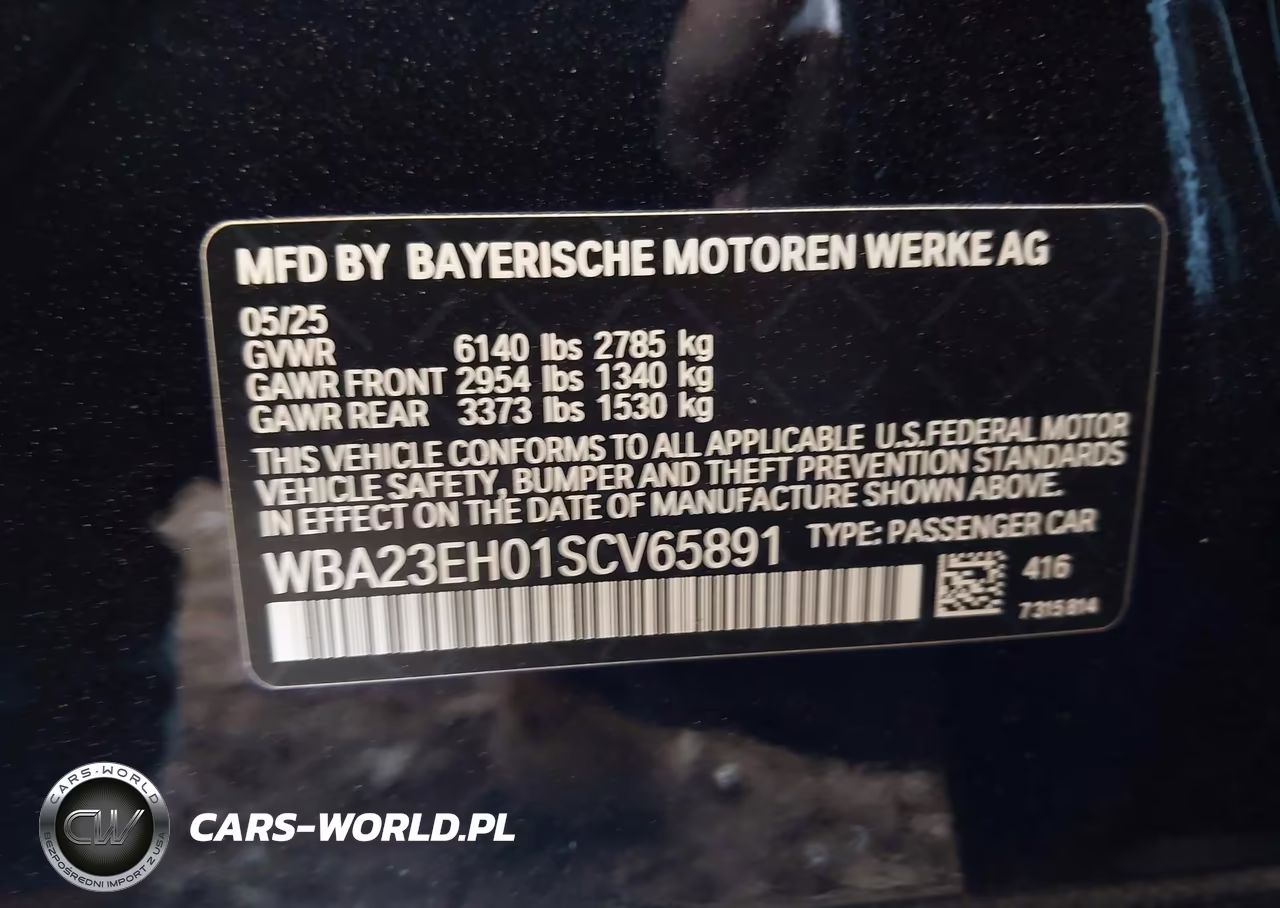 2025 BMW 740I VIN:WBA23EH01SCV65891 - 9