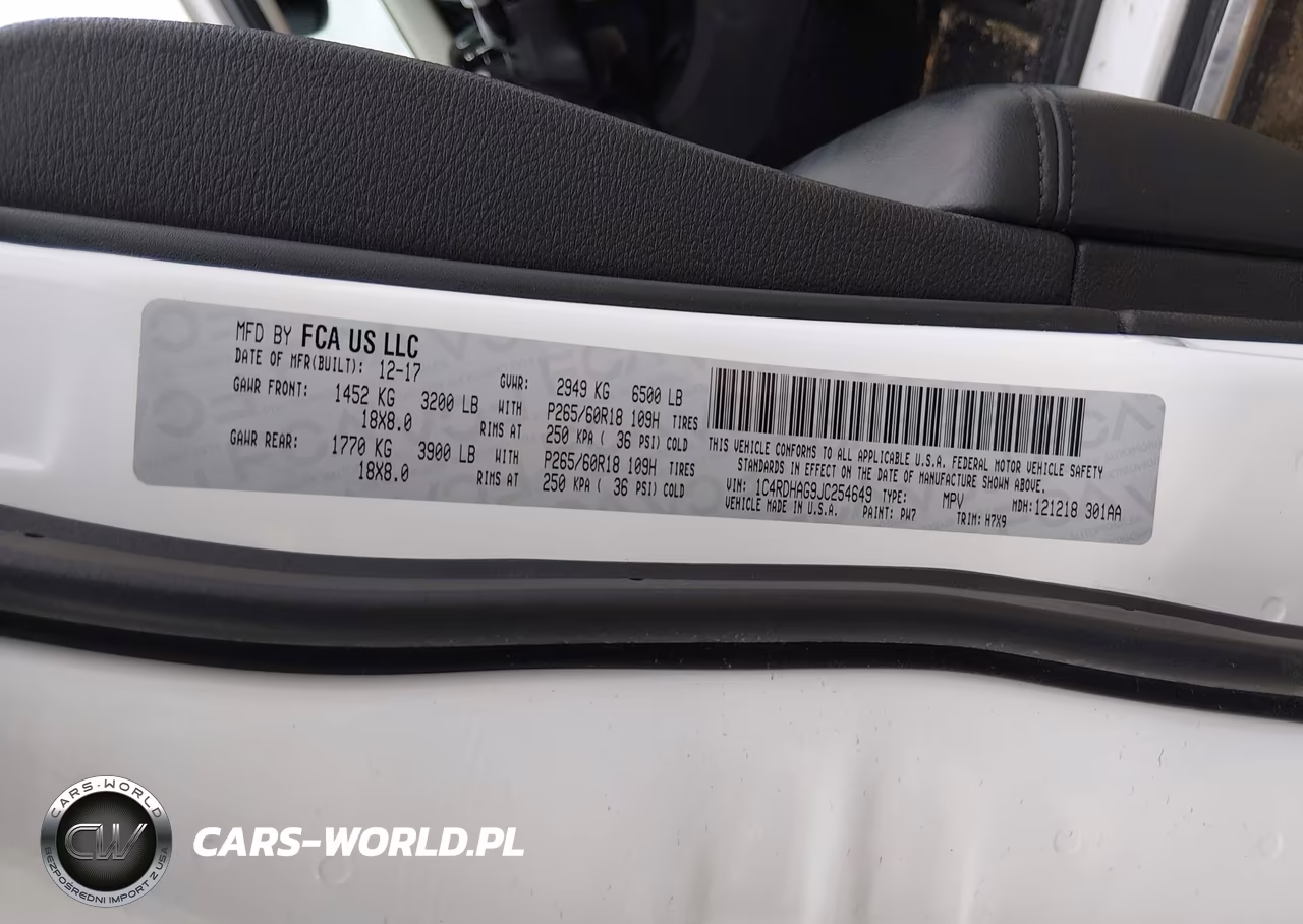 2018 Dodge Durango Sxt VIN:1C4RDHAG9JC254649 - 9