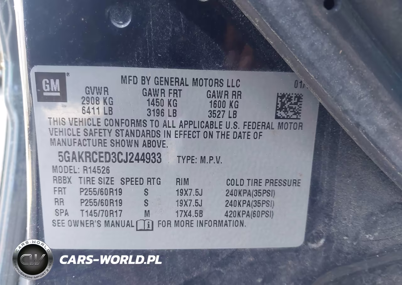 2012 Buick Enclave Leather VIN:5GAKRCED3CJ244933 - 9