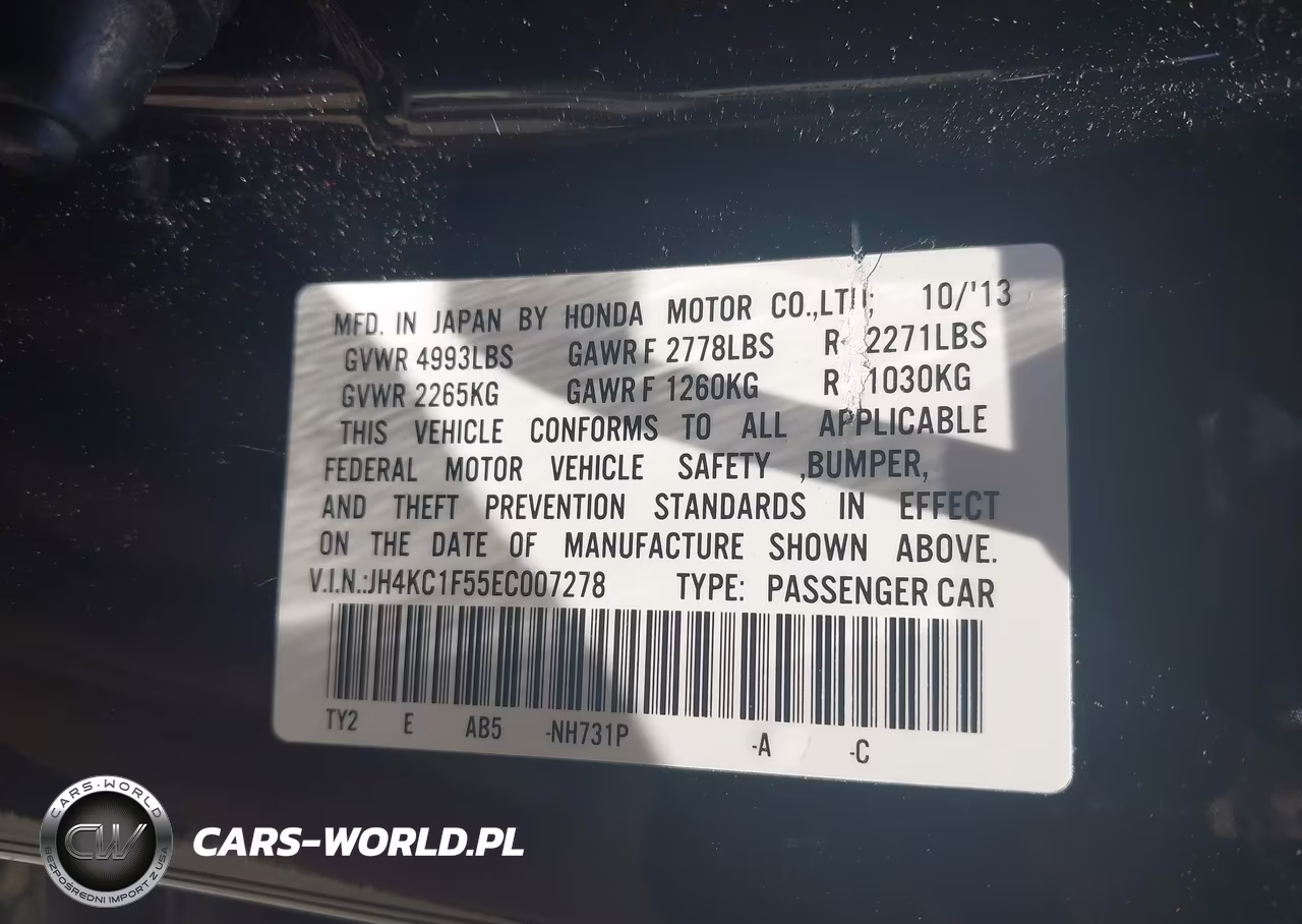 2014 Acura Rlx VIN:JH4KC1F55EC007278 - 9