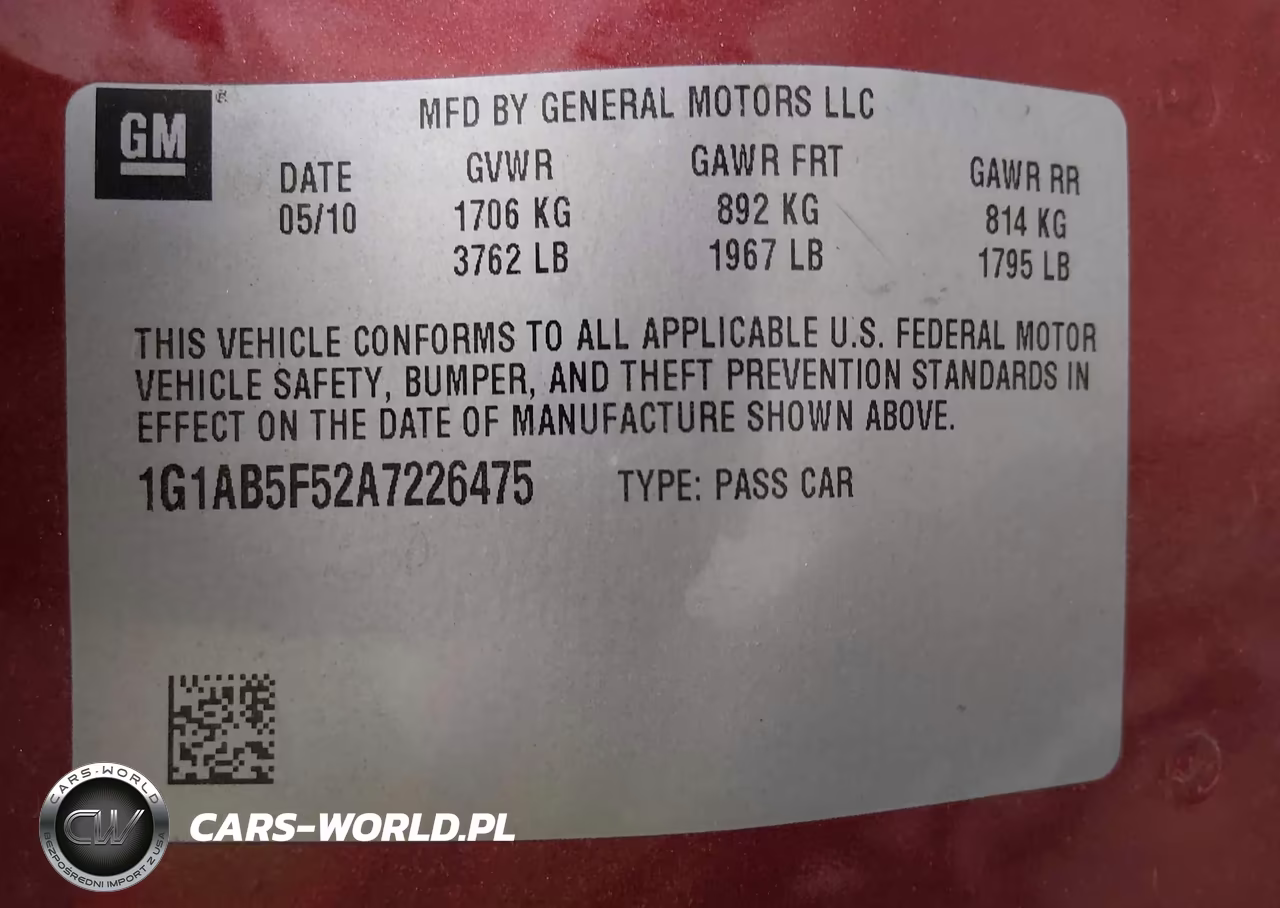 2010 Chevrolet Cobalt Ls VIN:1G1AB5F52A7226475 - 9