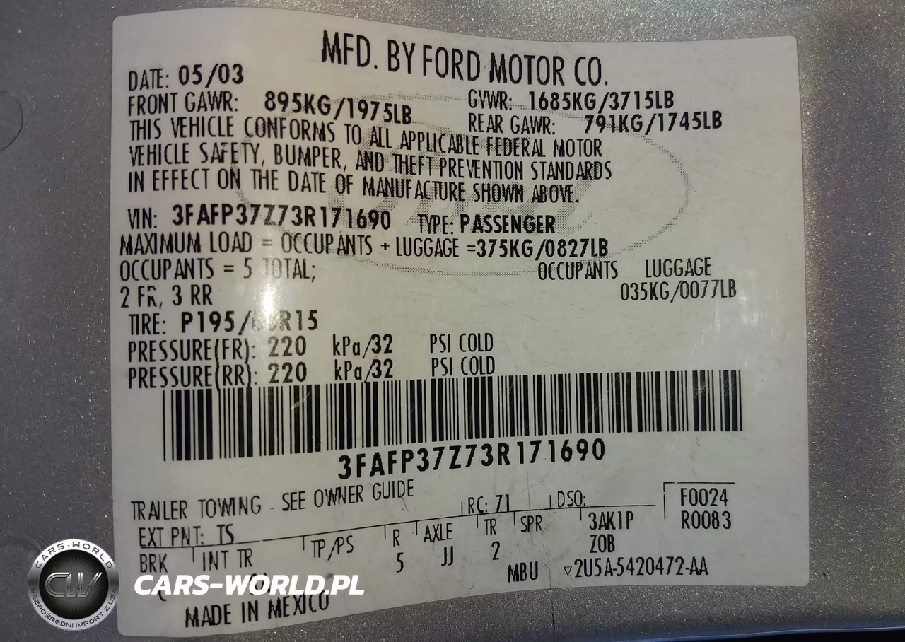 2003 Ford Focus Zx5 VIN:3FAFP37Z73R171690 - 9