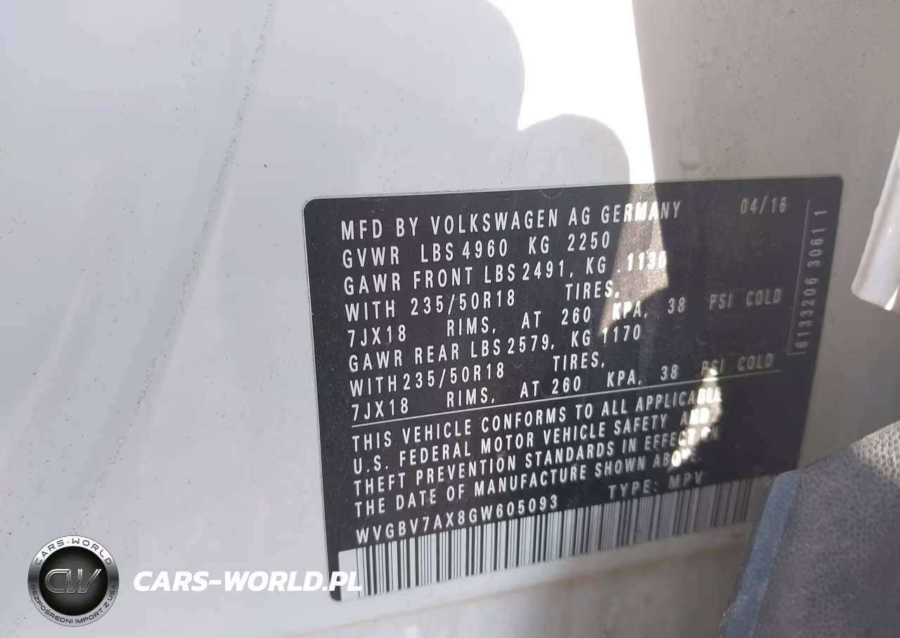 2016 Volkswagen Tiguan Se VIN:WVGBV7AX8GW605093 - 9