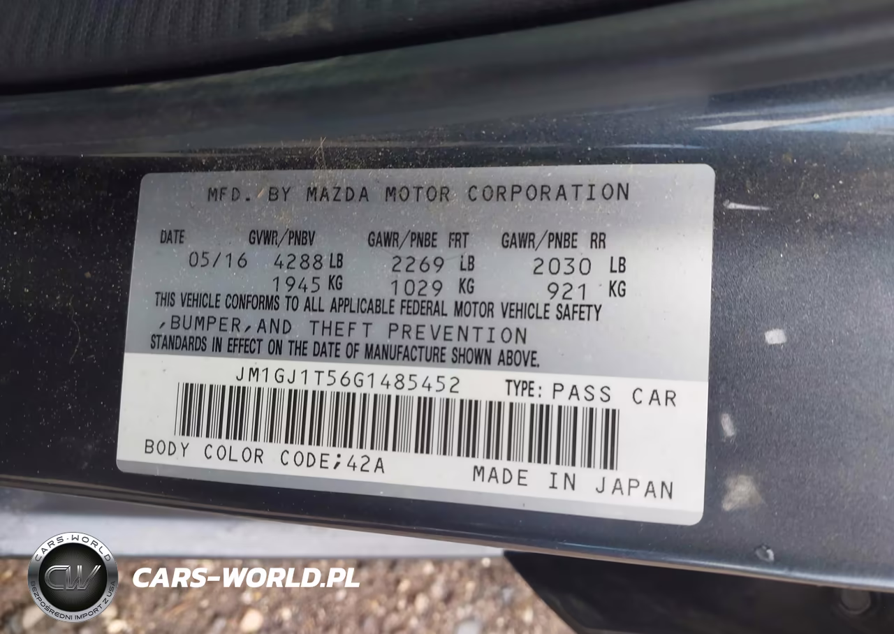 2016 Mazda Mazda6 I Touring VIN:JM1GJ1T56G1485452 - 9
