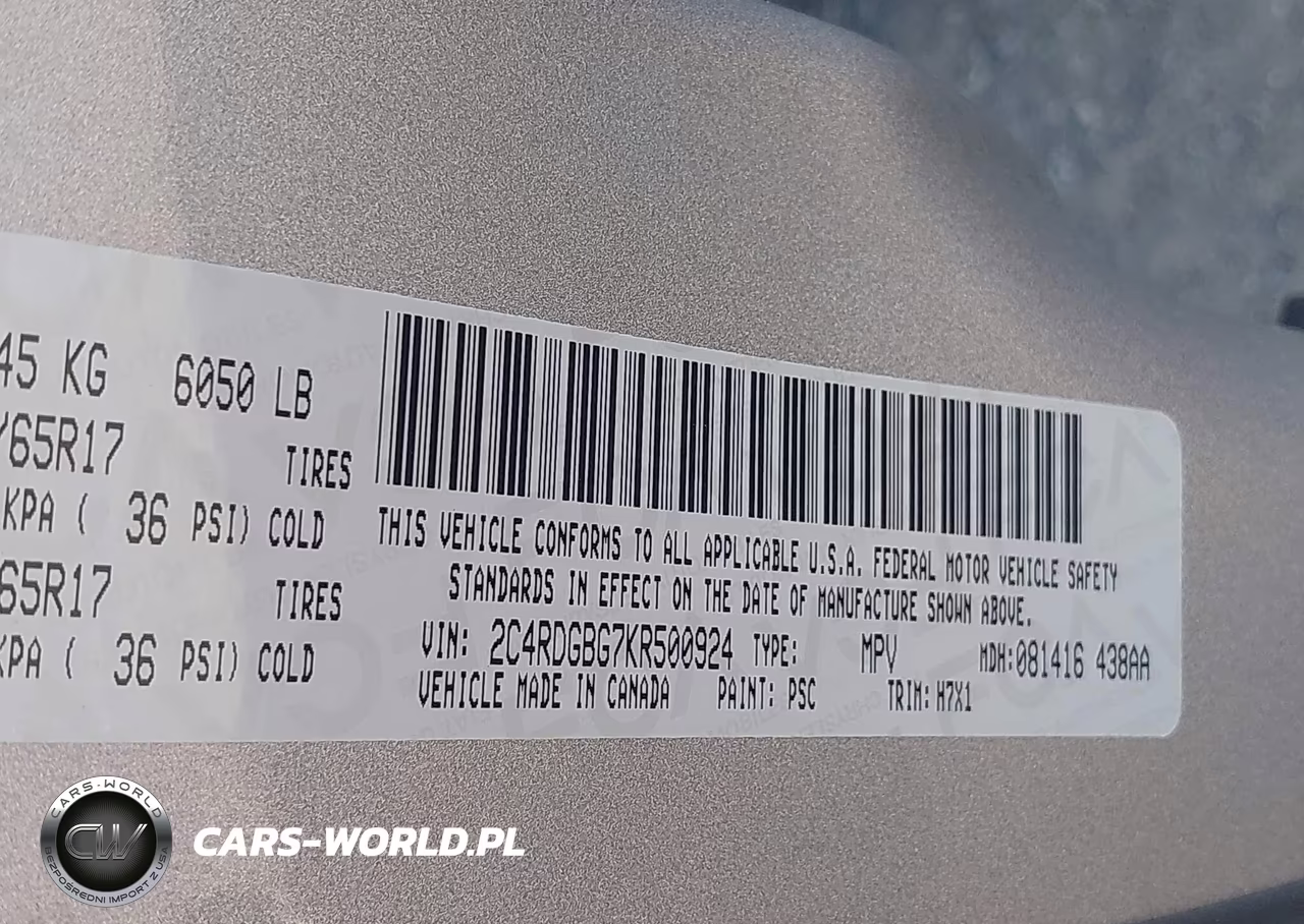 2019 Dodge Grand Caravan Se VIN:2C4RDGBG7KR500924 - 9
