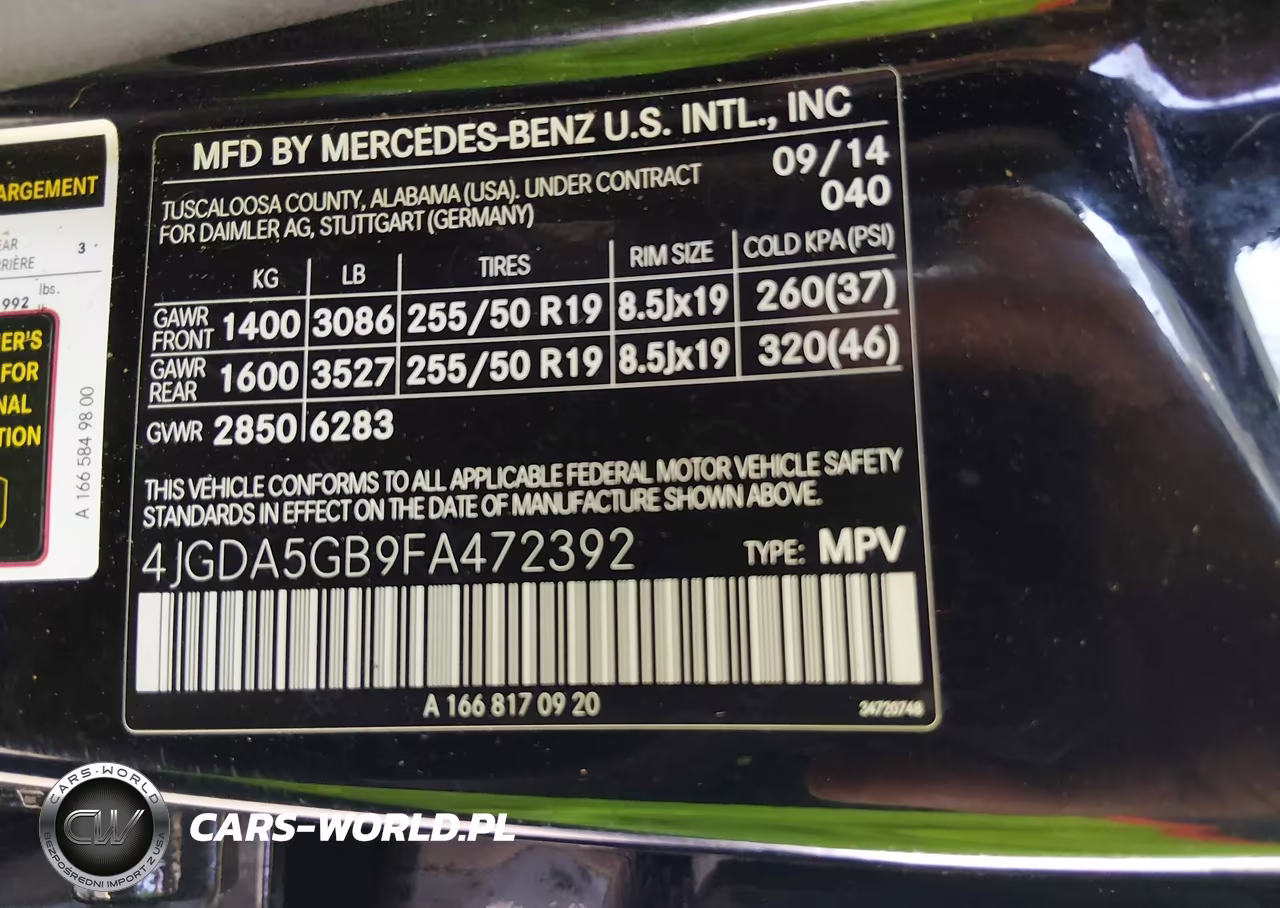 2015 Mercedes-Benz Ml 400 4Matic VIN:4JGDA5GB9FA472392 - 9