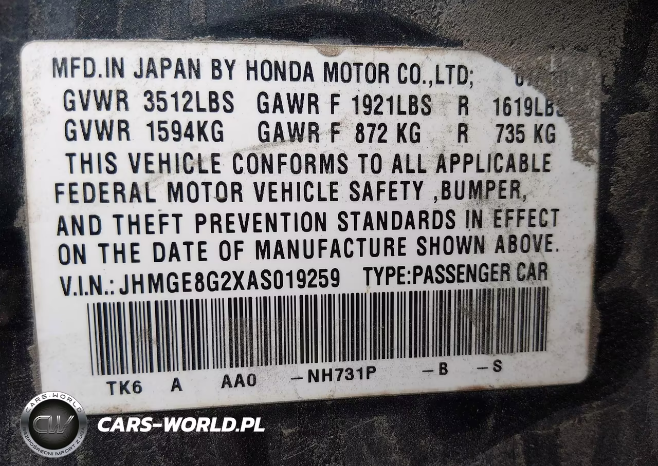 2010 Honda Fit VIN:JHMGE8G2XAS019259 - 9