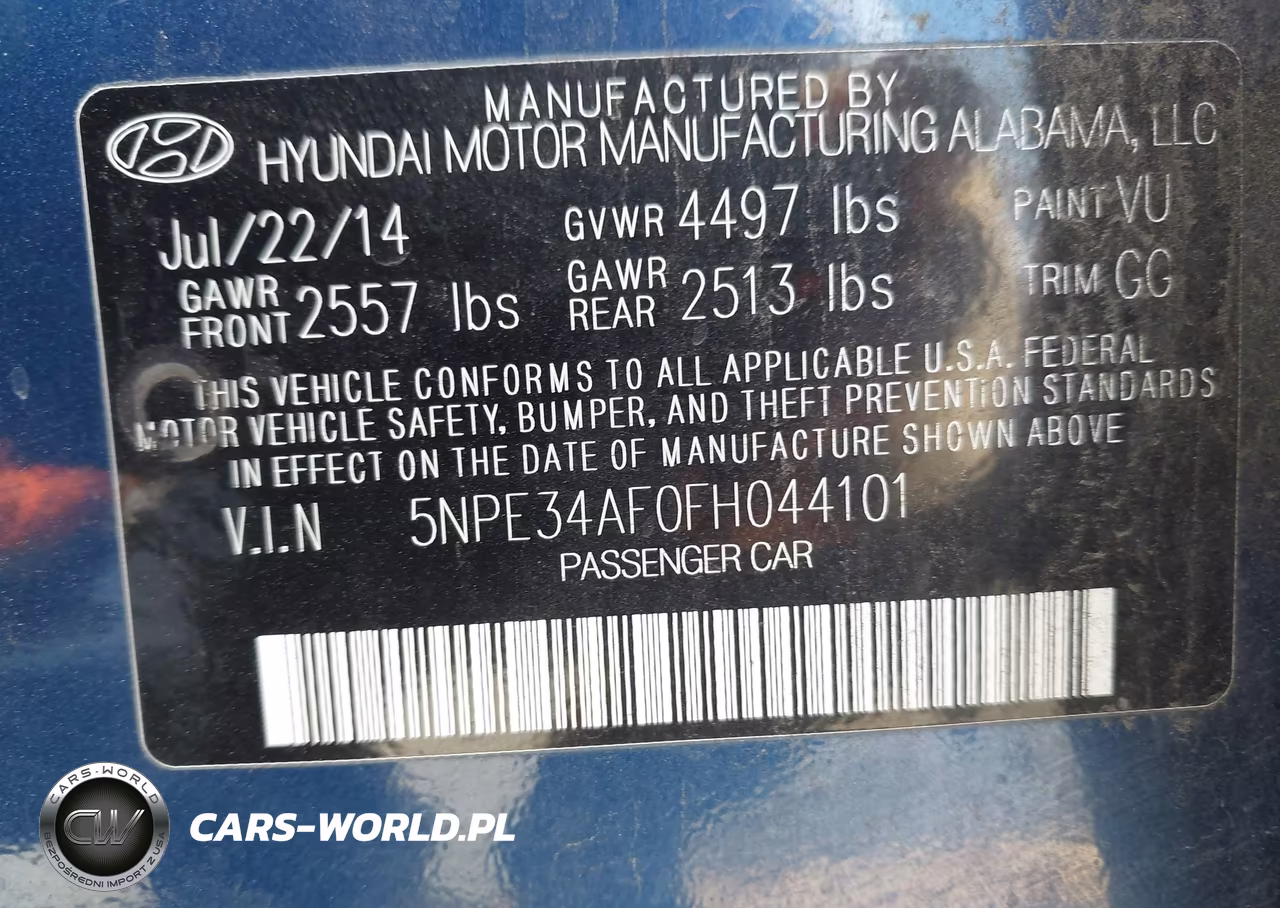 2015 Hyundai Sonata Sport VIN:5NPE34AF0FH044101 - 9