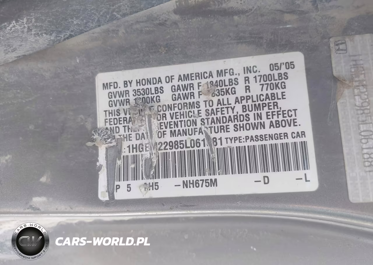 2005 Honda Civic Ex VIN:1HGEM22985L061881 - 9