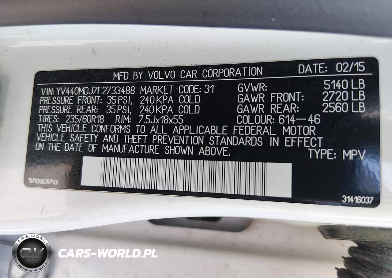 2015 Volvo Xc60 T5 VIN:YV440MDJ7F2733488 - 9