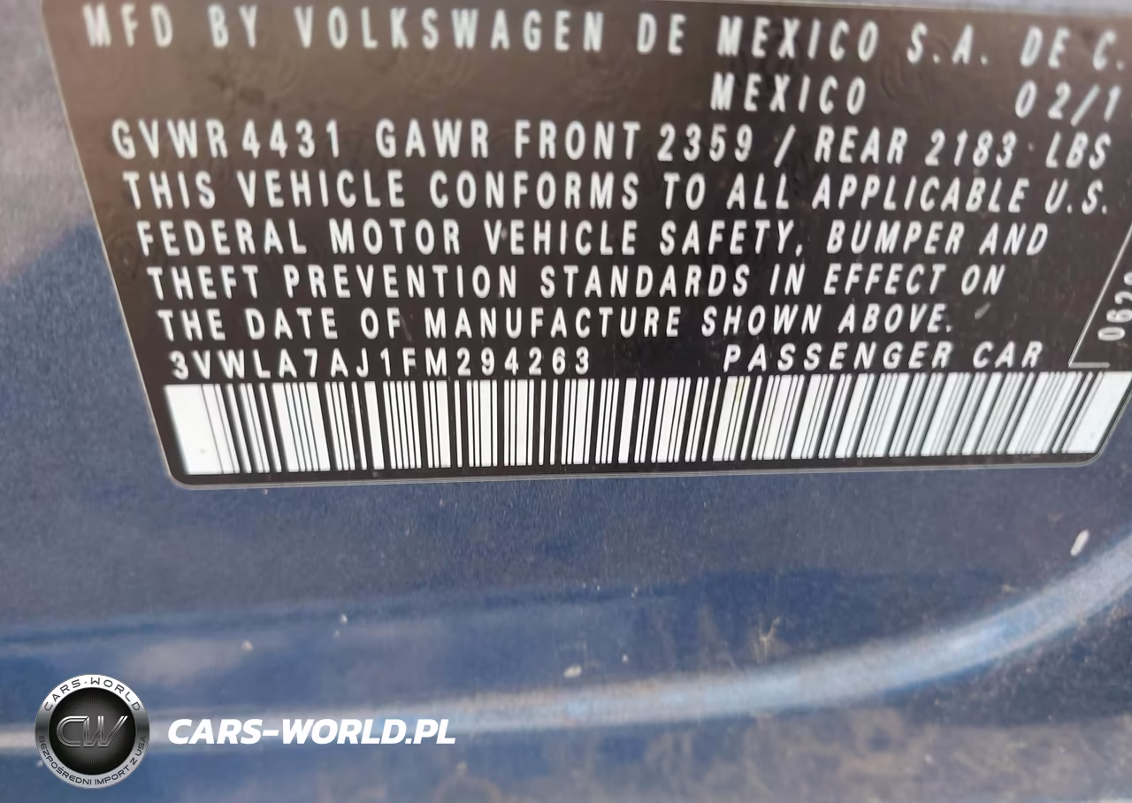 2015 Volkswagen Jetta 2.0L Tdi S VIN:3VWLA7AJ1FM294263 - 9