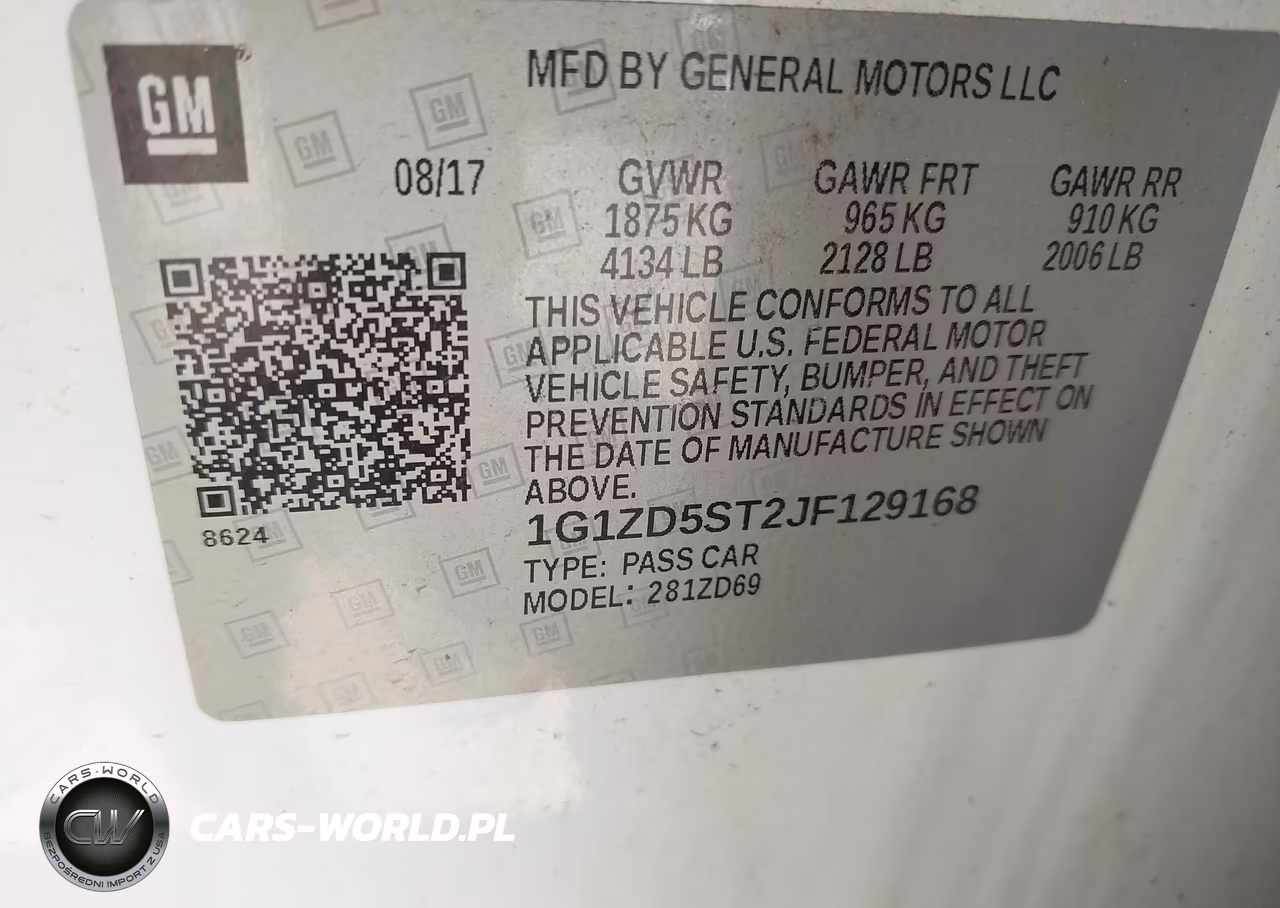 2018 Chevrolet Malibu Lt VIN:1G1ZD5ST2JF129168 - 9