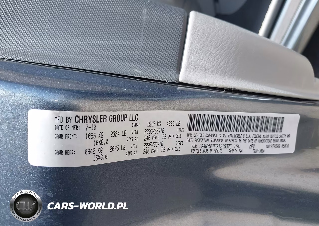 2010 Chrysler Pt Cruiser Classic VIN:3A4GY5F96AT219375 - 9