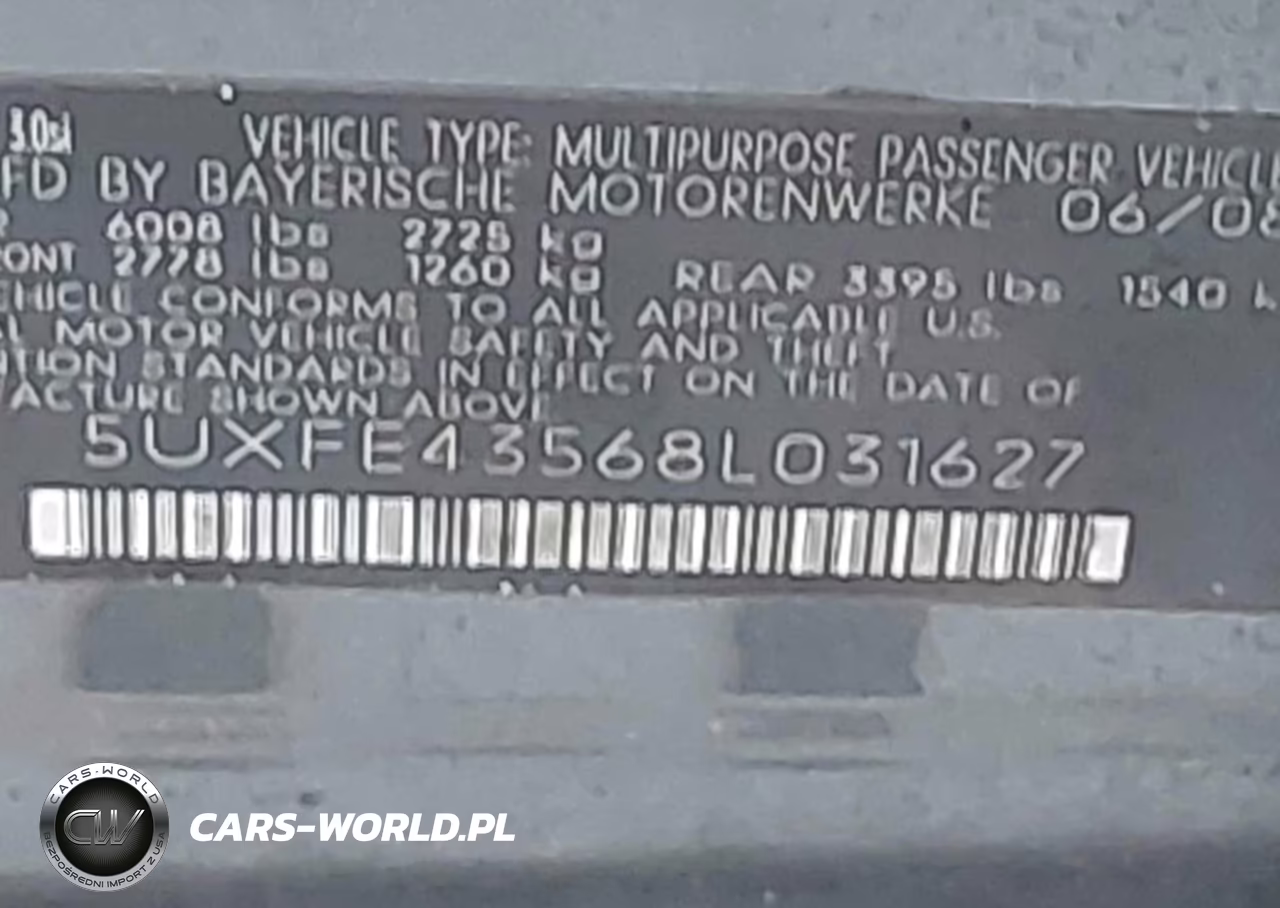 2008 BMW X5 3.0Si VIN:5UXFE43568L031627 - 9