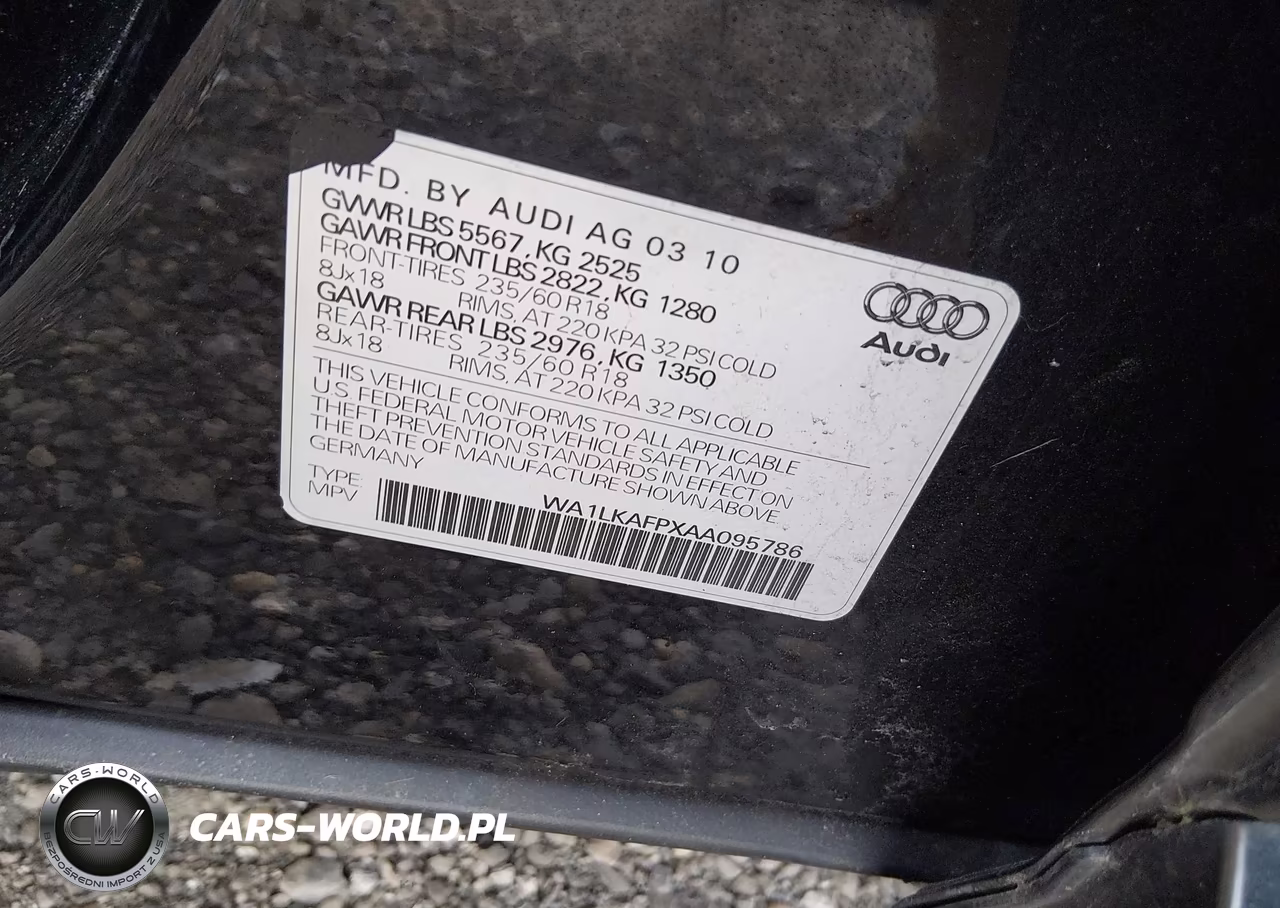 2010 Audi Q5 3.2 Premium VIN:WA1LKAFPXAA095786 - 9