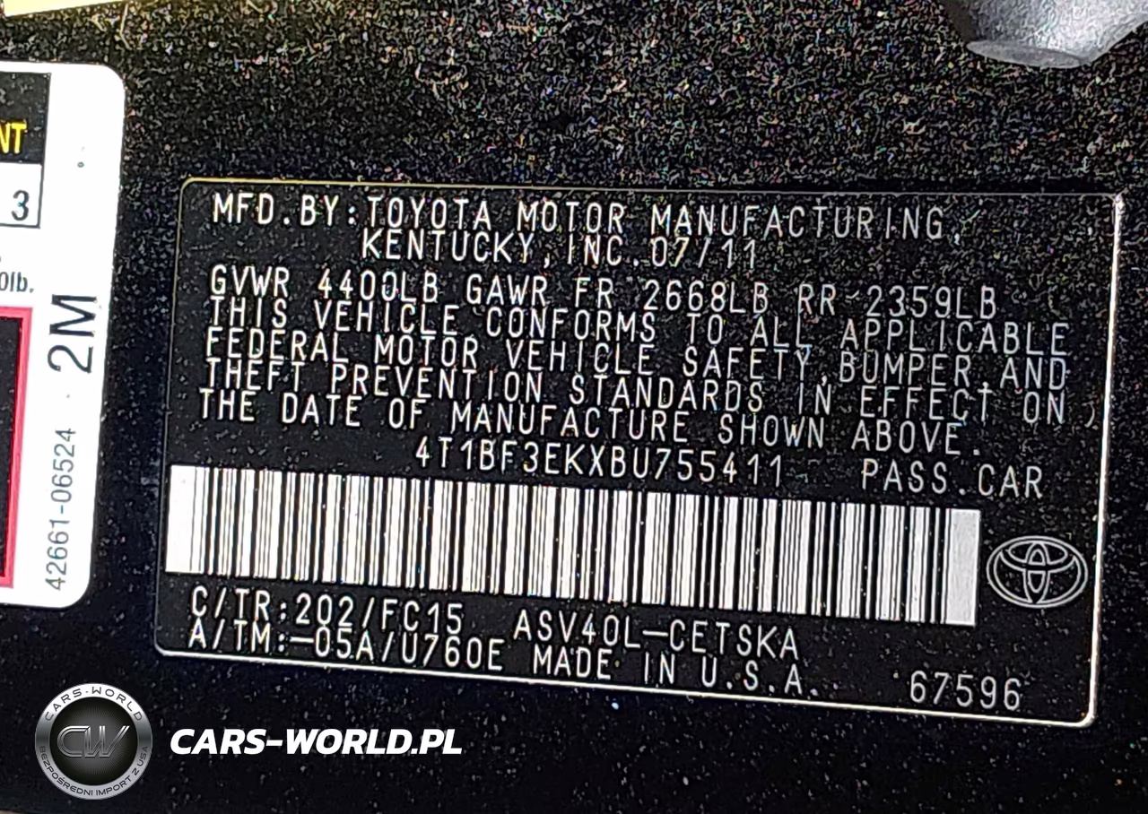 2011 Toyota Camry Se VIN:4T1BF3EKXBU755411 - 9