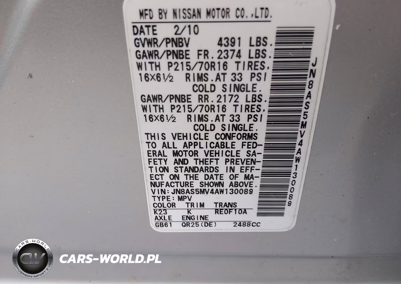 2010 Nissan Rogue S VIN:JN8AS5MV4AW130089 - 9