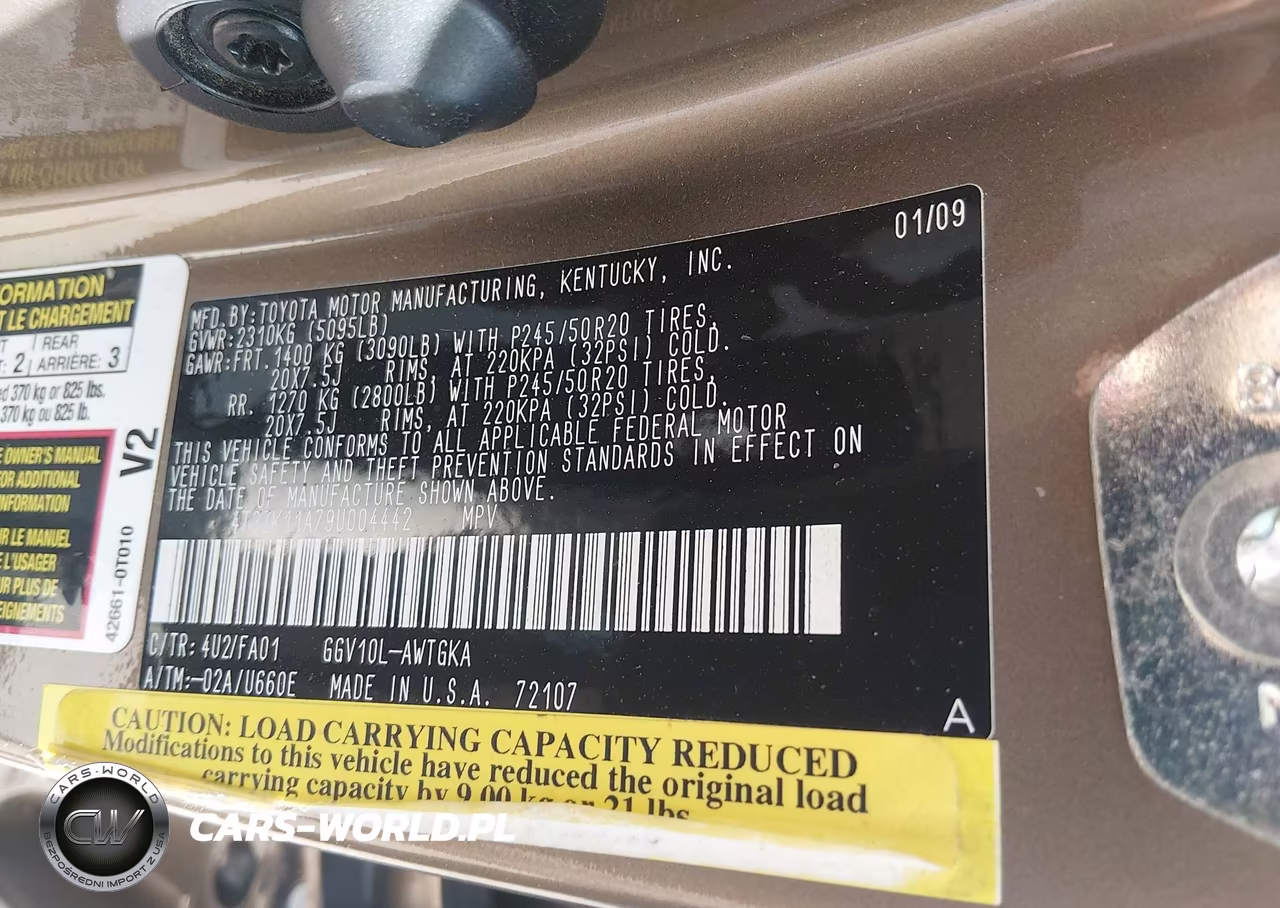 2009 Toyota Venza Base V6 VIN:4T3ZK11A79U004442 - 9