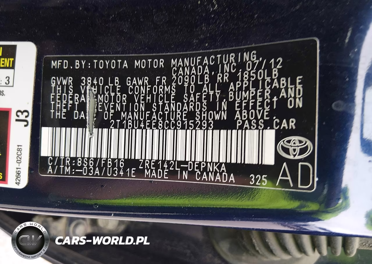 2012 Toyota Corolla Le VIN:2T1BU4EE8CC915293 - 9