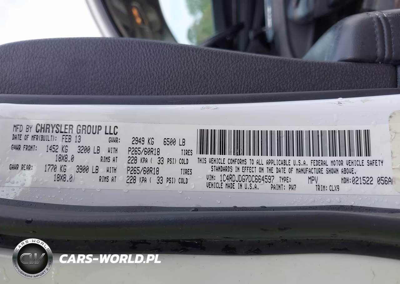 2013 Dodge Durango Crew VIN:1C4RDJDG7DC664597 - 9