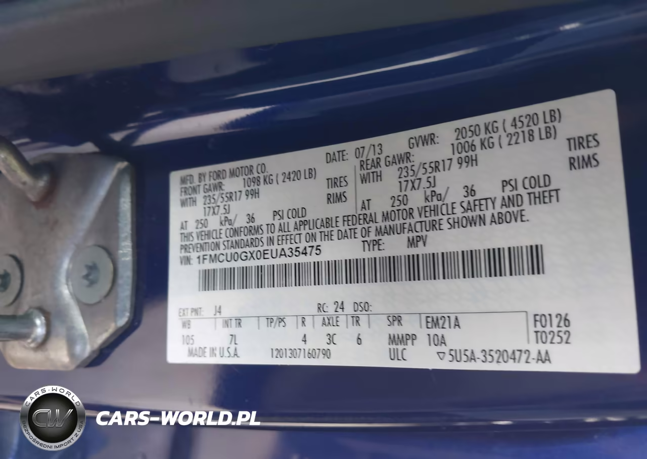 2014 Ford Escape Se VIN:1FMCU0GX0EUA35475 - 9