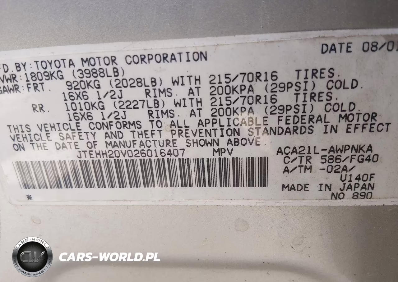2002 Toyota Rav4 VIN:JTEHH20V026016407 - 9