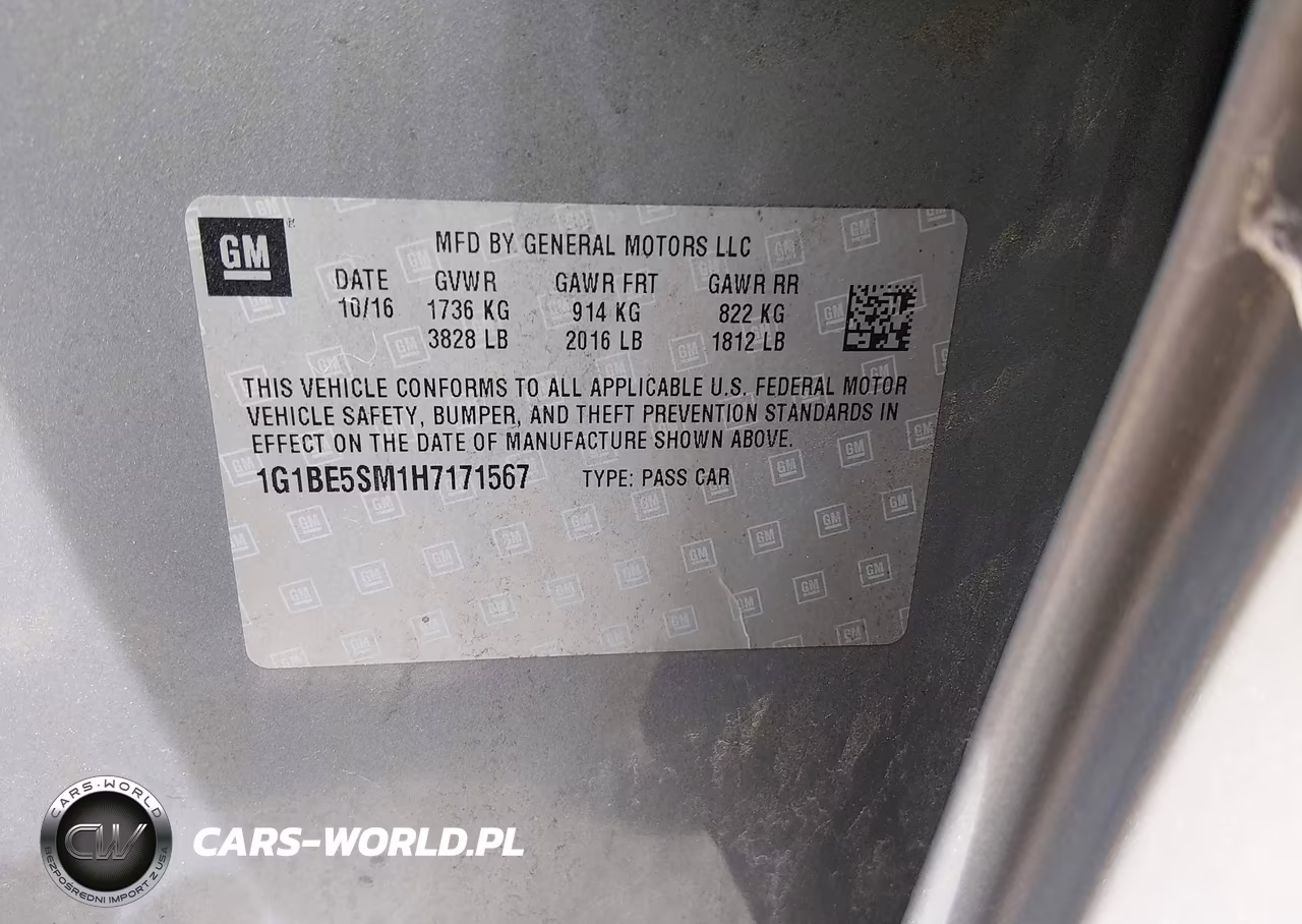 2017 Chevrolet Cruze Lt Auto VIN:1G1BE5SM1H7171567 - 9
