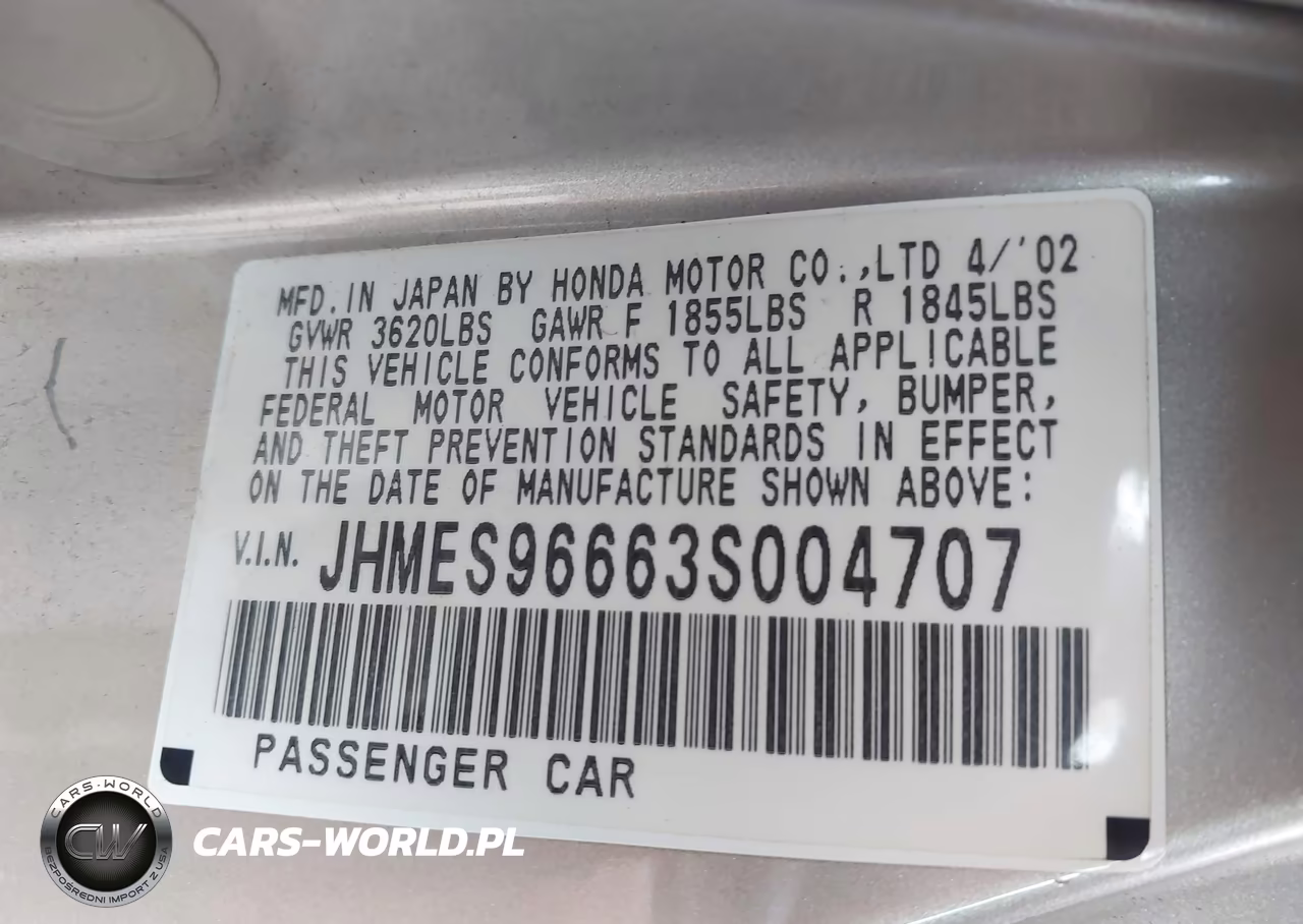 2003 Honda Civic Hybrid VIN:JHMES96663S004707 - 9