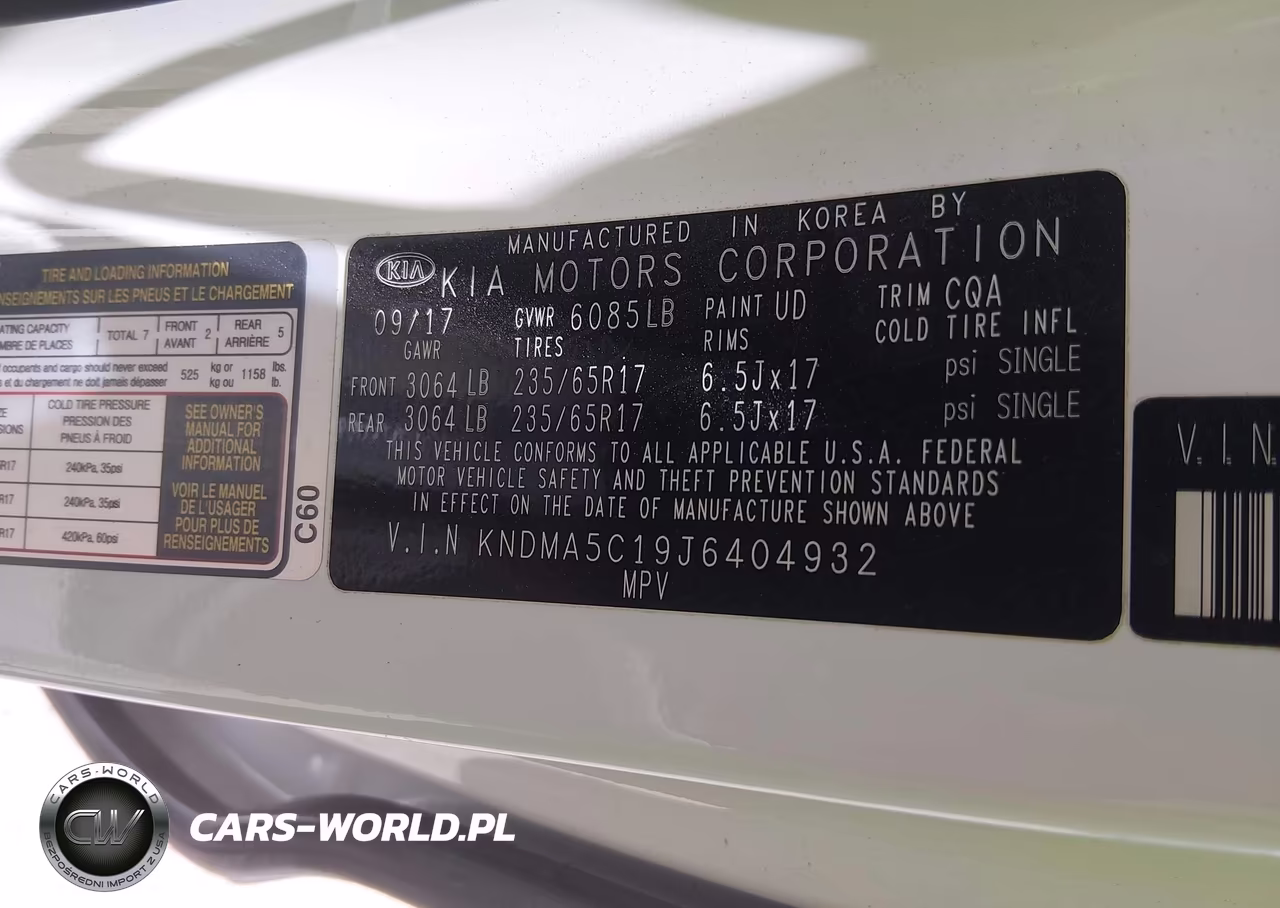 2018 Kia Sedona L VIN:KNDMA5C19J6404932 - 9