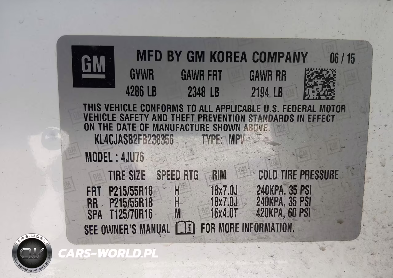 2015 Buick Encore VIN:KL4CJASB2FB238356 - 9