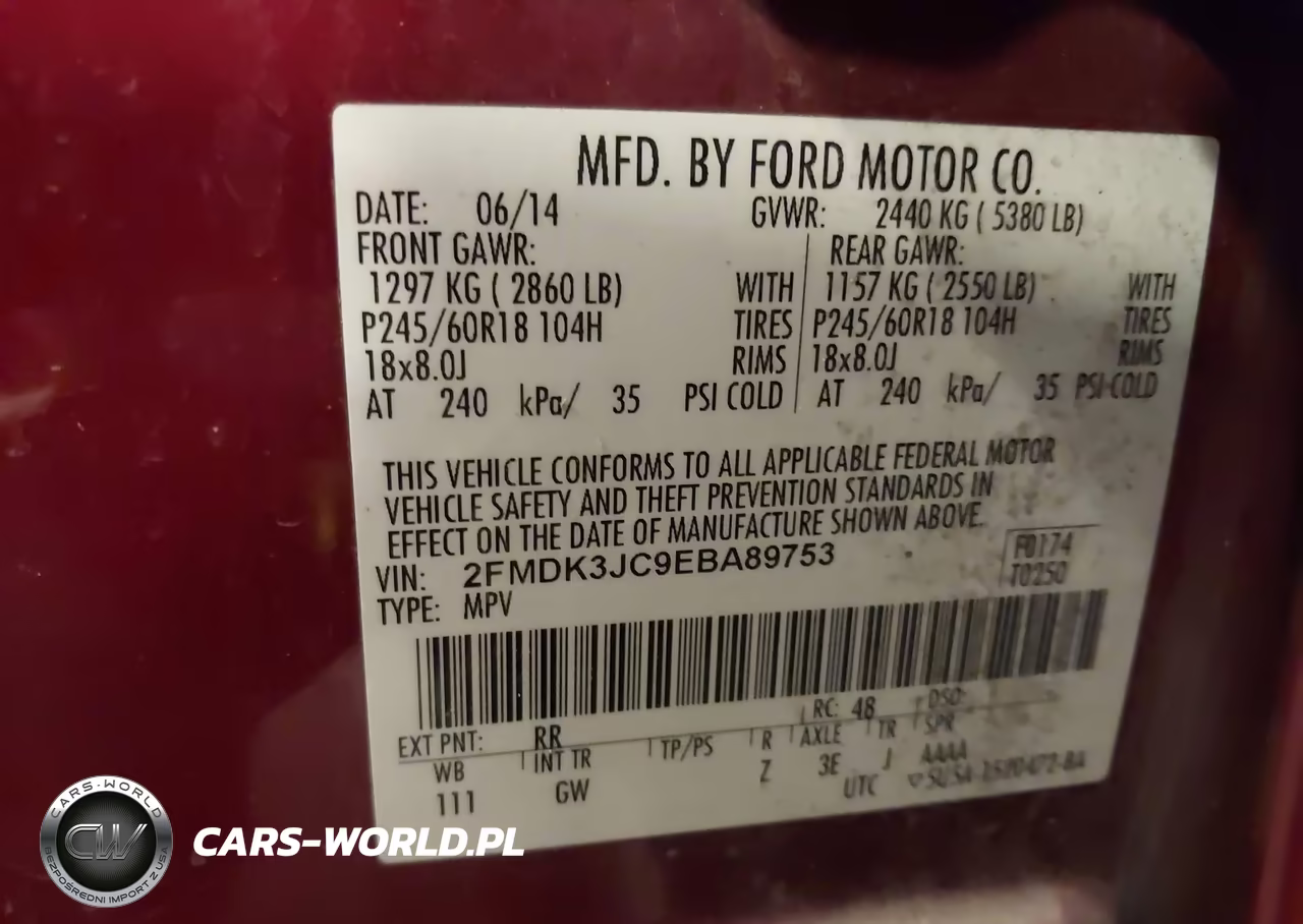 2014 Ford Edge Sel VIN:2FMDK3JC9EBA89753 - 9