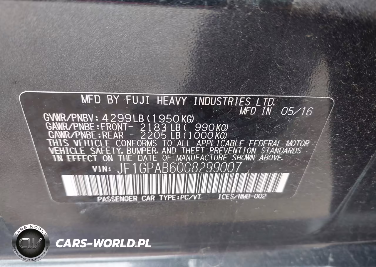 2016 Subaru Impreza 2.0I Premium VIN:JF1GPAB60G8299007 - 9