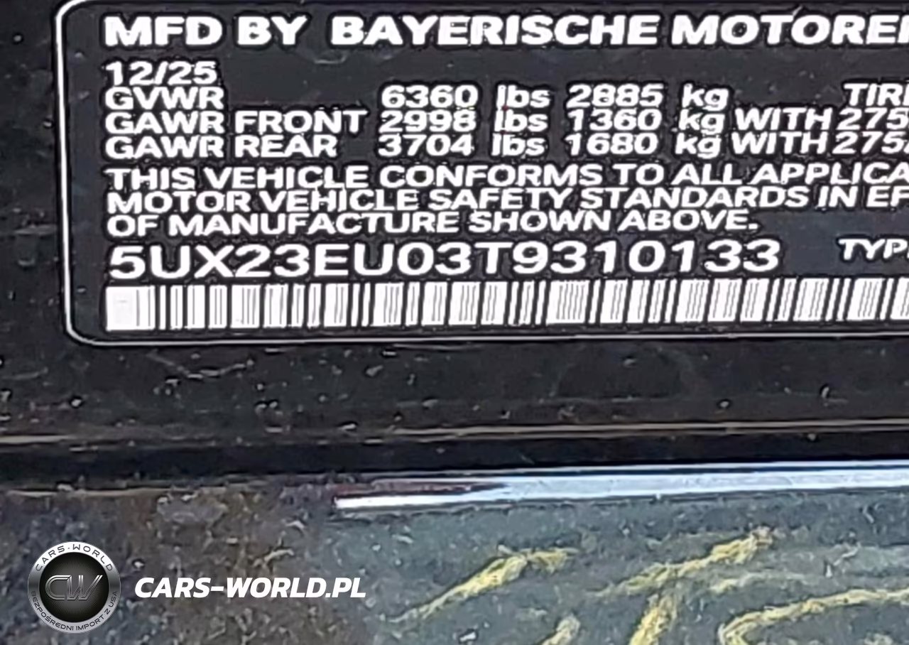 2026 BMW X5 xDrive40I VIN:5UX23EU03T9310133 - 9