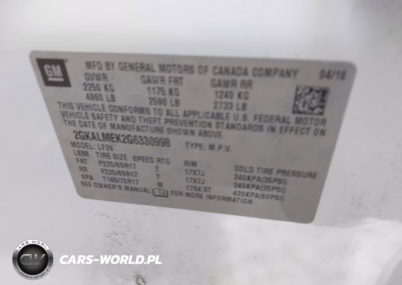 2016 GMC Terrain Sle-1 VIN:2GKALMEK2G6330998 - 9