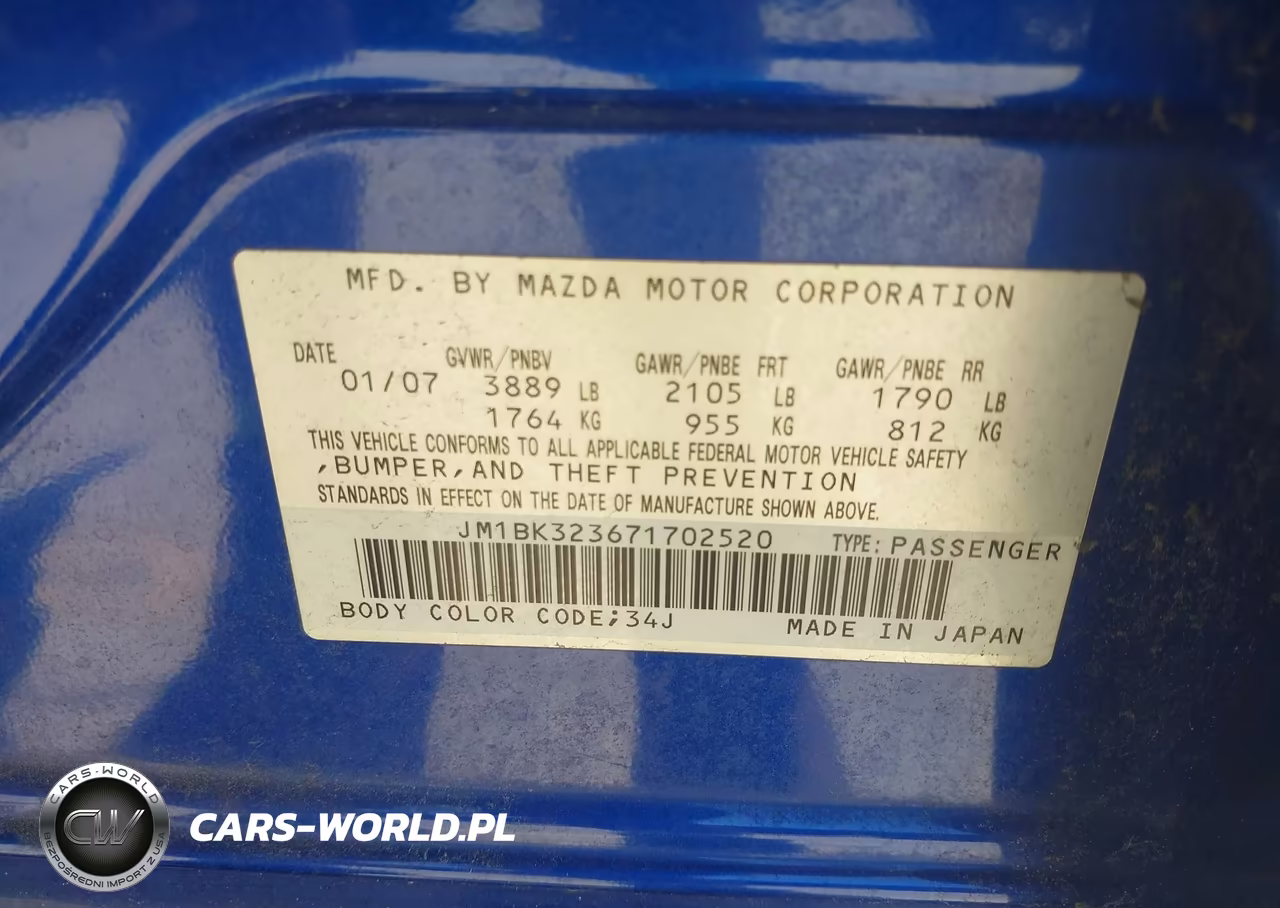 2007 Mazda Mazda3 S Grand Touring VIN:JM1BK323671702520 - 9