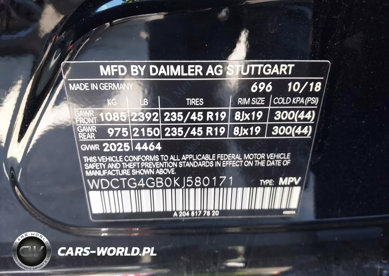 2019 Mercedes-Benz Gla 250 4Matic VIN:WDCTG4GB0KJ580171 - 9