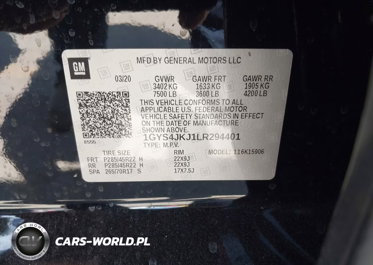 2020 Cadillac Escalade Esv 4Wd Premium Luxury VIN:1GYS4JKJ1LR294401 - 9