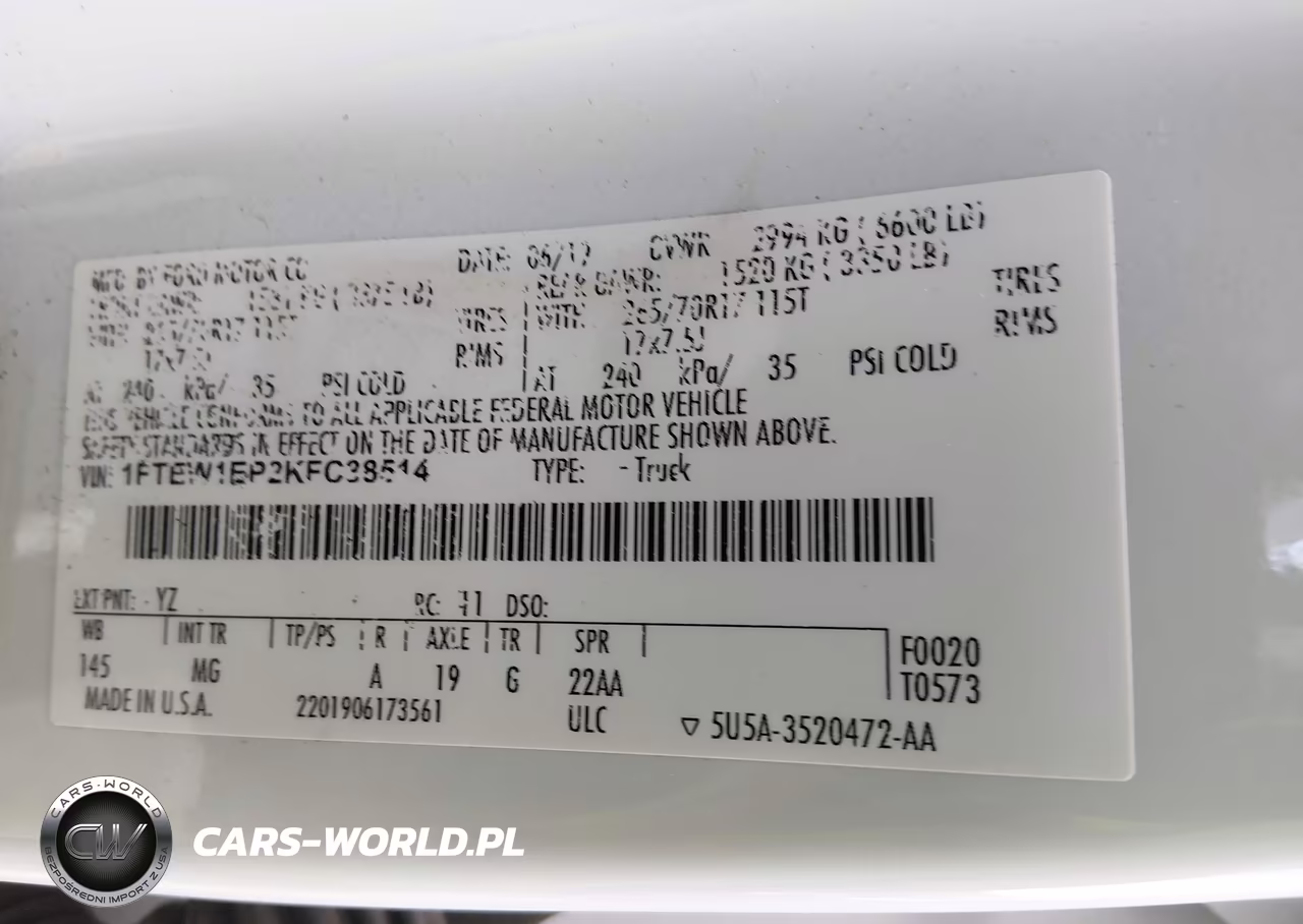 2019 Ford F-150 Xlt VIN:1FTEW1EP2KFC38514 - 9