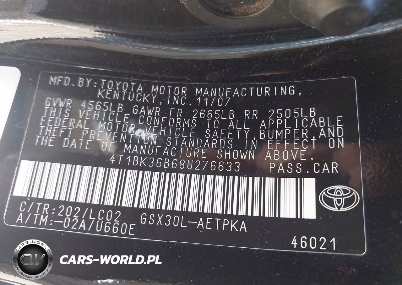 2008 Toyota Avalon Limited VIN:4T1BK36B68U276633 - 9