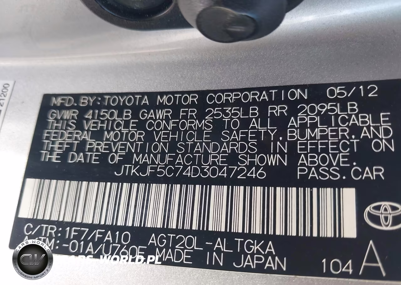 2013 Scion Tc VIN:JTKJF5C74D3047246 - 9
