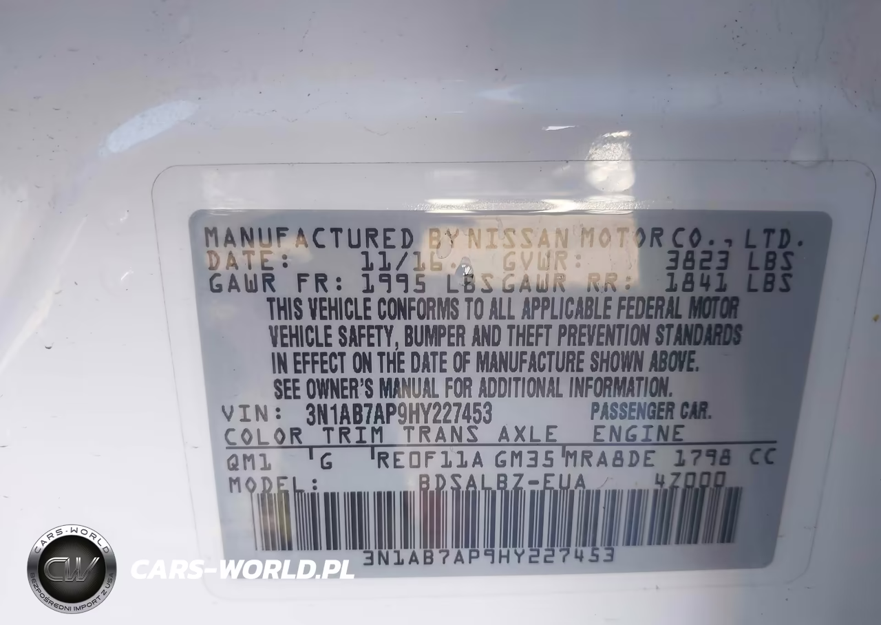 2017 Nissan Sentra S VIN:3N1AB7AP9HY227453 - 9