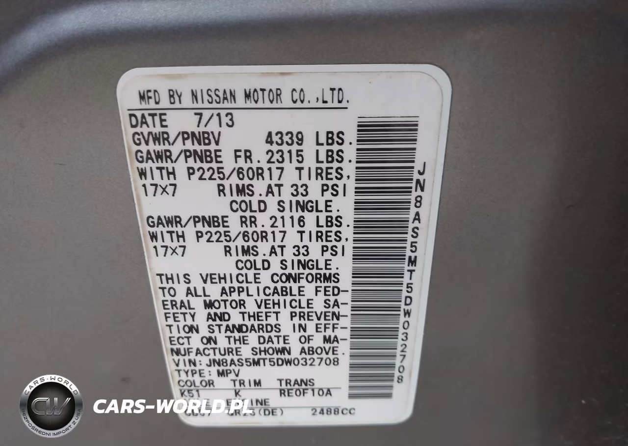 2013 Nissan Rogue Sv VIN:JN8AS5MT5DW032708 - 9