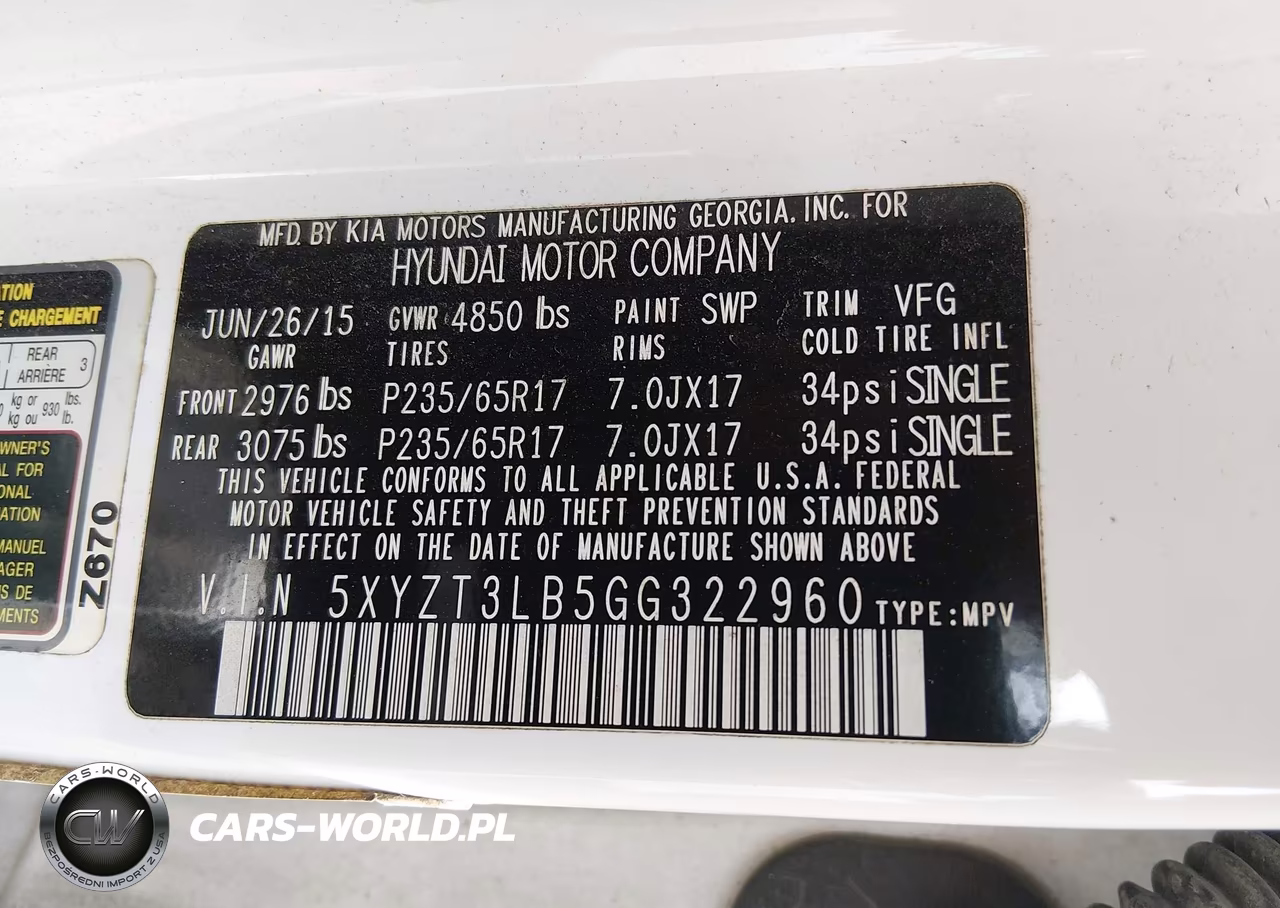 2016 Hyundai Santa Fe Sport 2.4L VIN:5XYZT3LB5GG322960 - 9