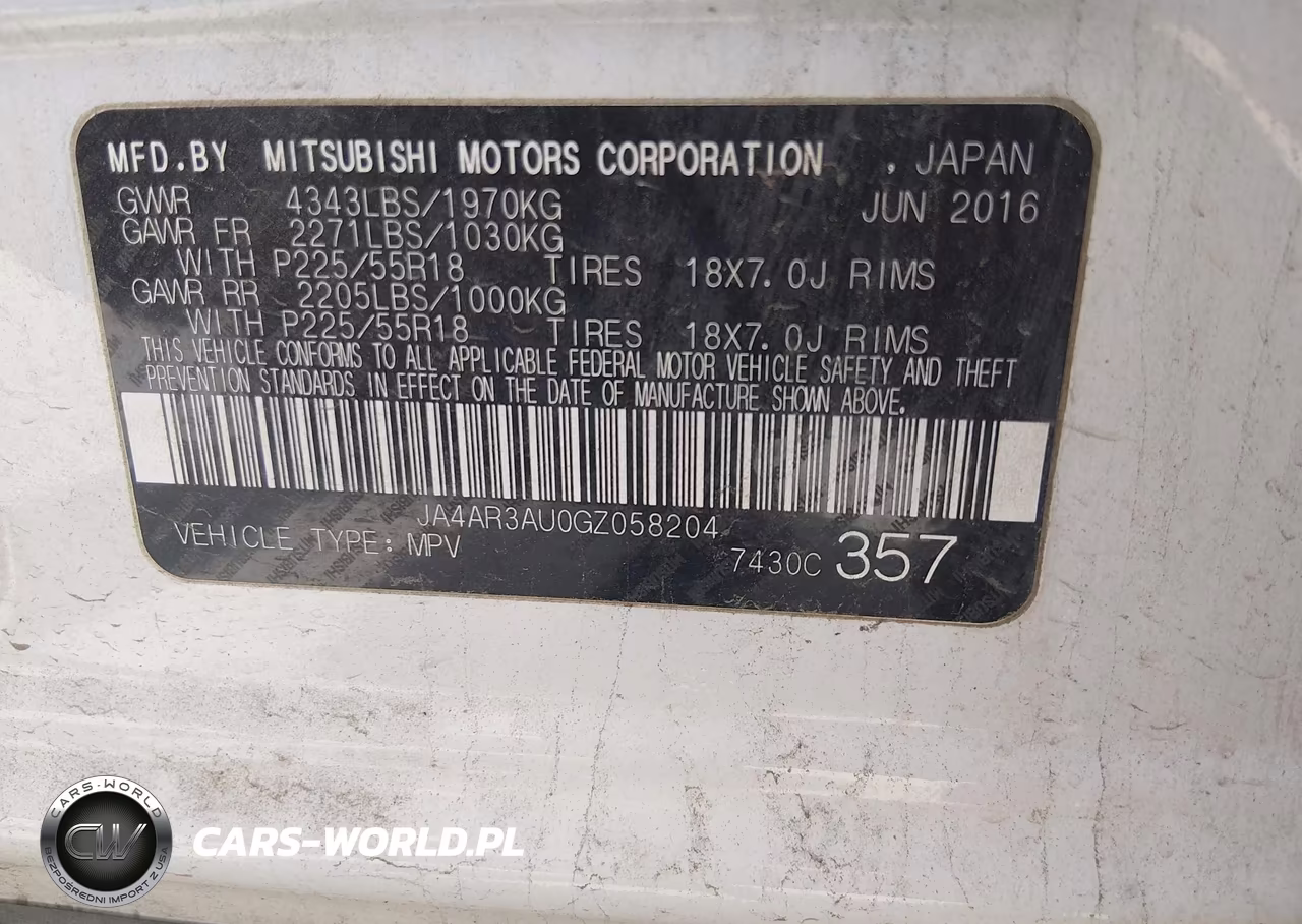 2016 Mitsubishi Outlander Sport 2.0 Es VIN:JA4AR3AU0GZ058204 - 9