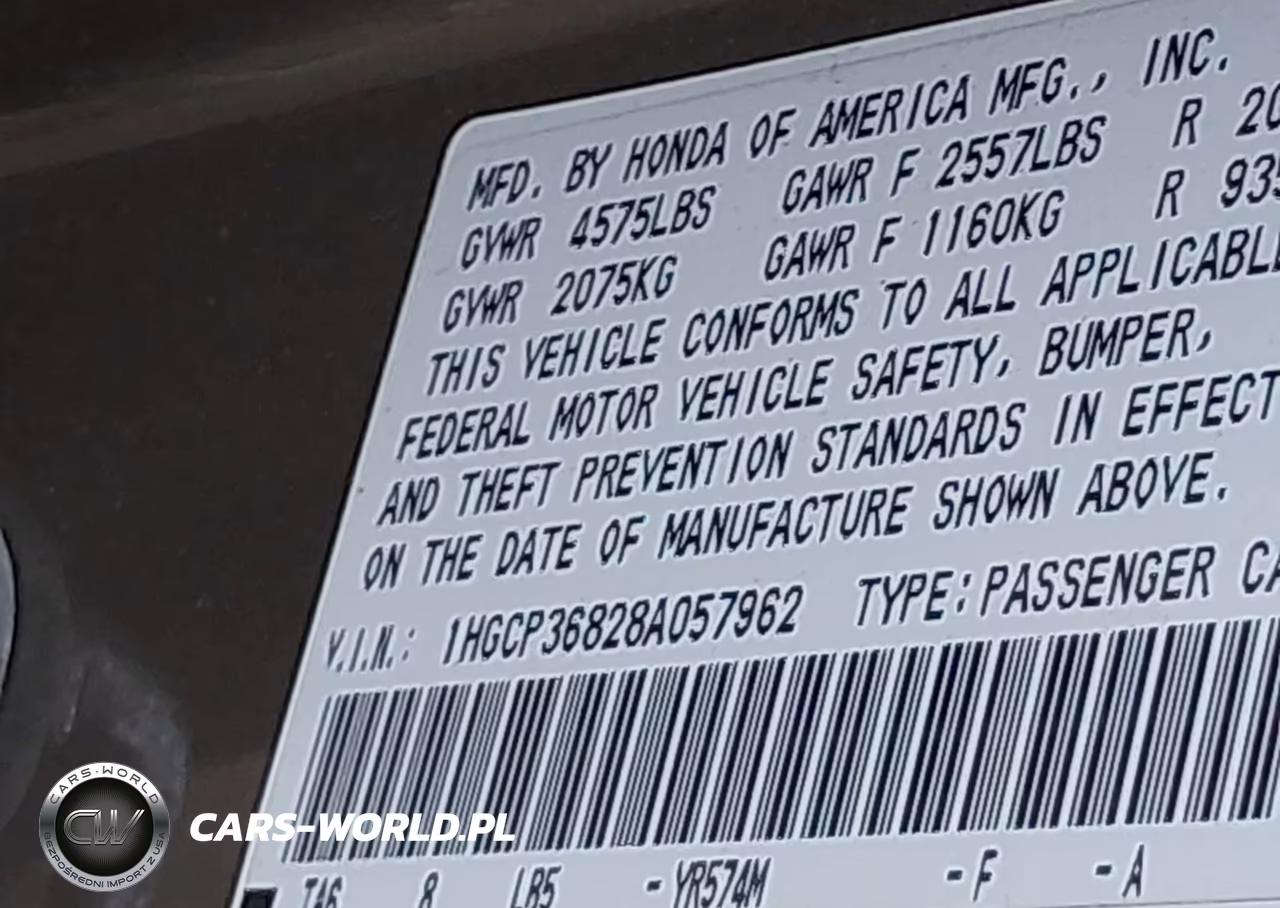 2008 Honda Accord 3.5 Ex-L VIN:1HGCP36828A057962 - 9